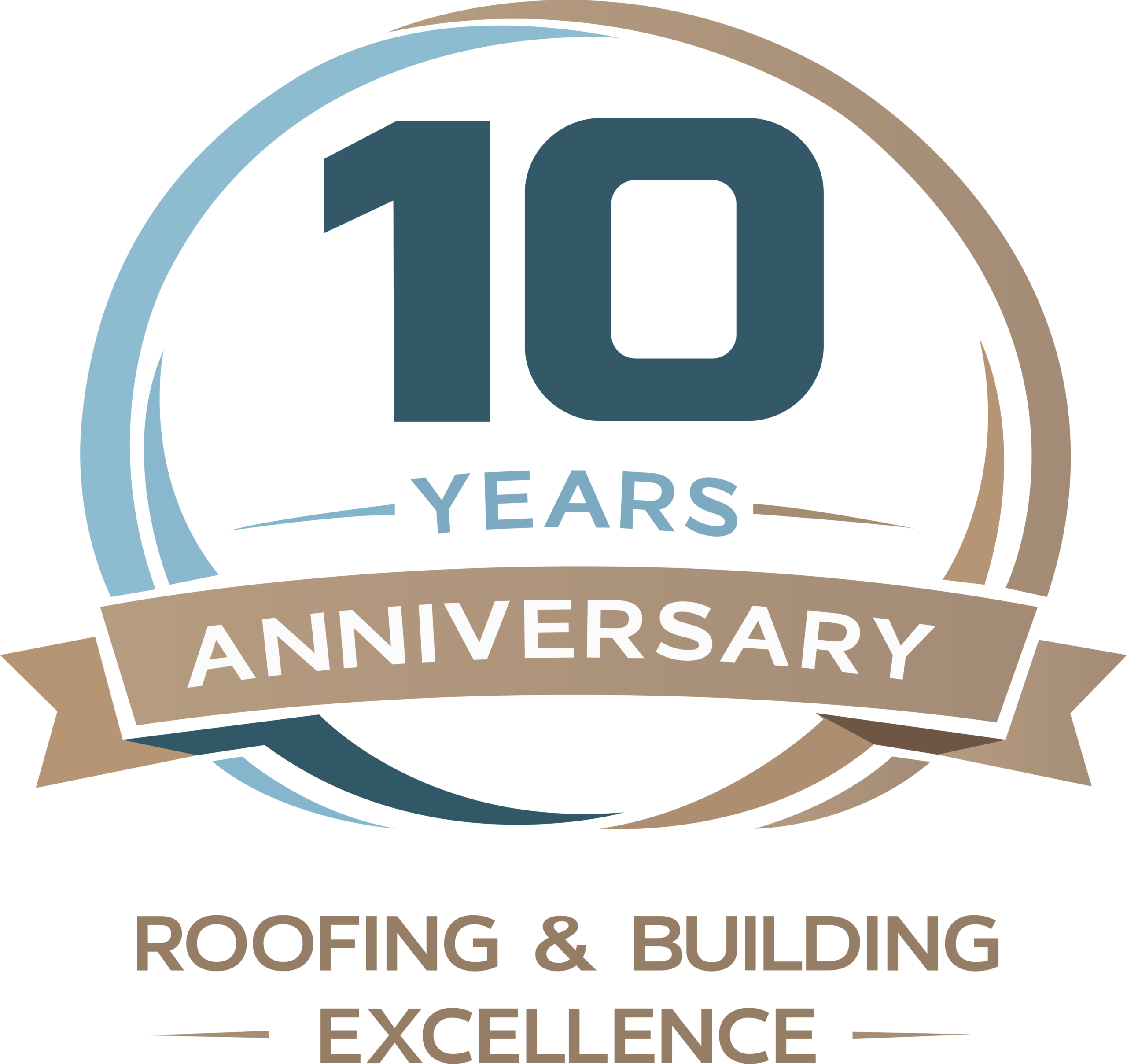 Inspire Roofing 10 year Logo Inspire Roofing 10 year Logo